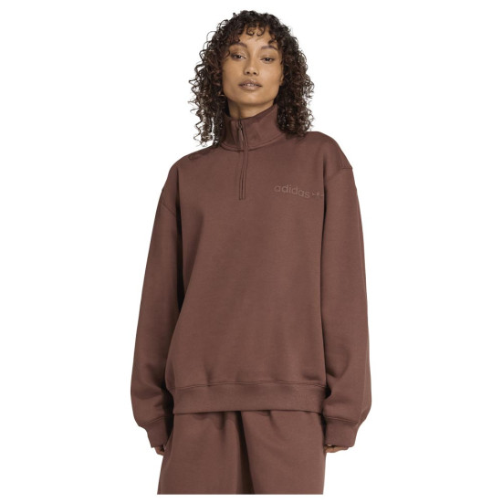 Adidas Γυναικείο φούτερ Essentials Linear 1/4-Zip Oversized Sweatshirt